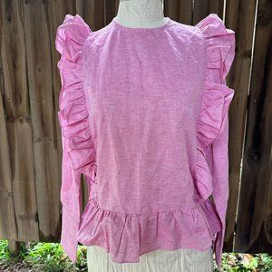 WESTERN RANGE Jackson Hole VICTORIAN COWGIRL Romantic BLOUSE TOP S NWT Chambray